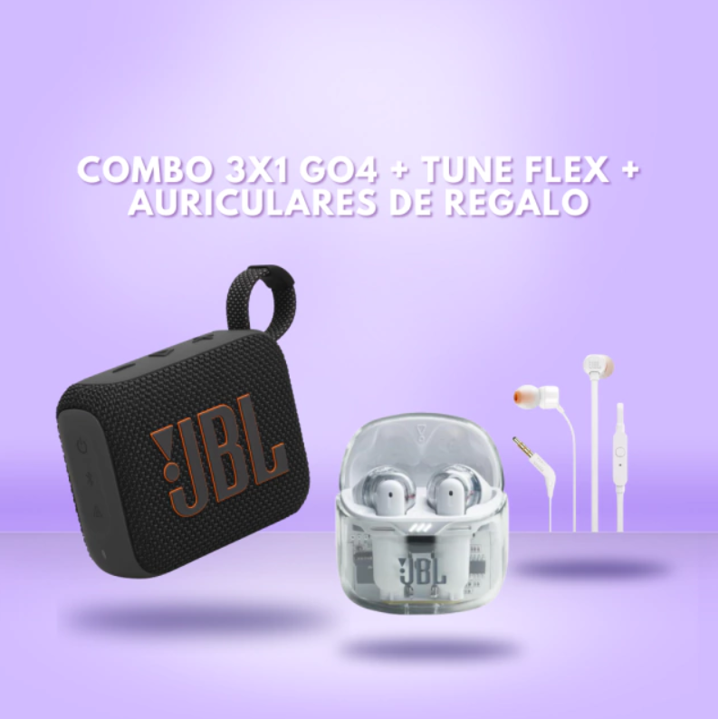 Combo 3X1 GO4 + JBL S25 + Tune Flex